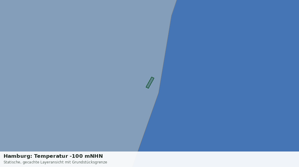 Statische Kartenansicht: Hamburg: Temperatur -100 mNHN
