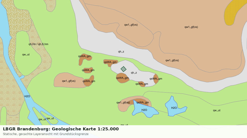Statische Kartenansicht: LBGR Brandenburg: Geologische Karte 1:25.000