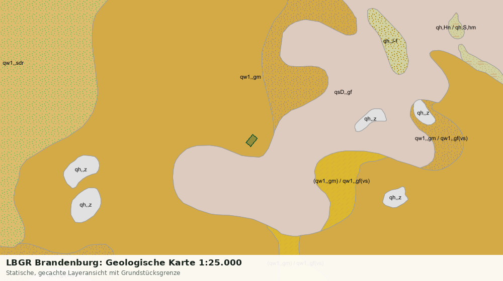 Statische Kartenansicht: LBGR Brandenburg: Geologische Karte 1:25.000