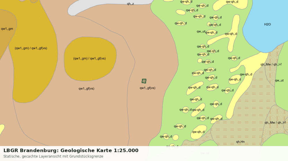Statische Kartenansicht: LBGR Brandenburg: Geologische Karte 1:25.000