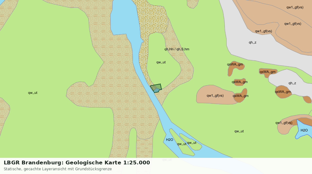 Statische Kartenansicht: LBGR Brandenburg: Geologische Karte 1:25.000