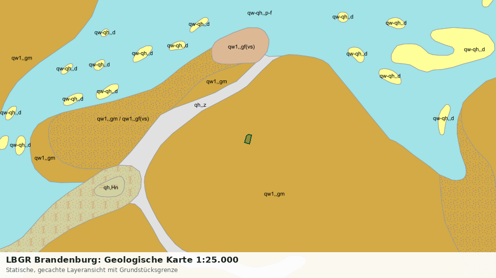 Statische Kartenansicht: LBGR Brandenburg: Geologische Karte 1:25.000