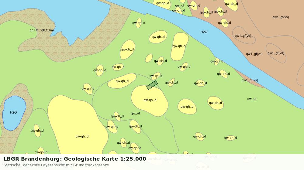 Statische Kartenansicht: LBGR Brandenburg: Geologische Karte 1:25.000