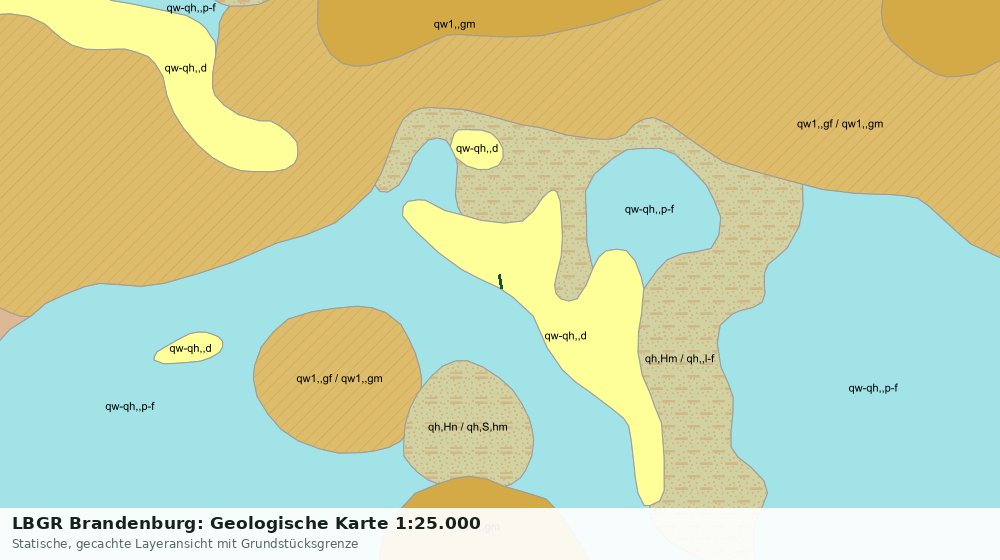 Statische Kartenansicht: LBGR Brandenburg: Geologische Karte 1:25.000