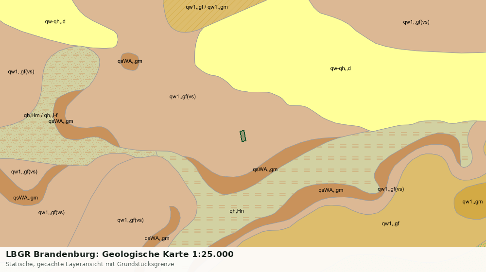Statische Kartenansicht: LBGR Brandenburg: Geologische Karte 1:25.000