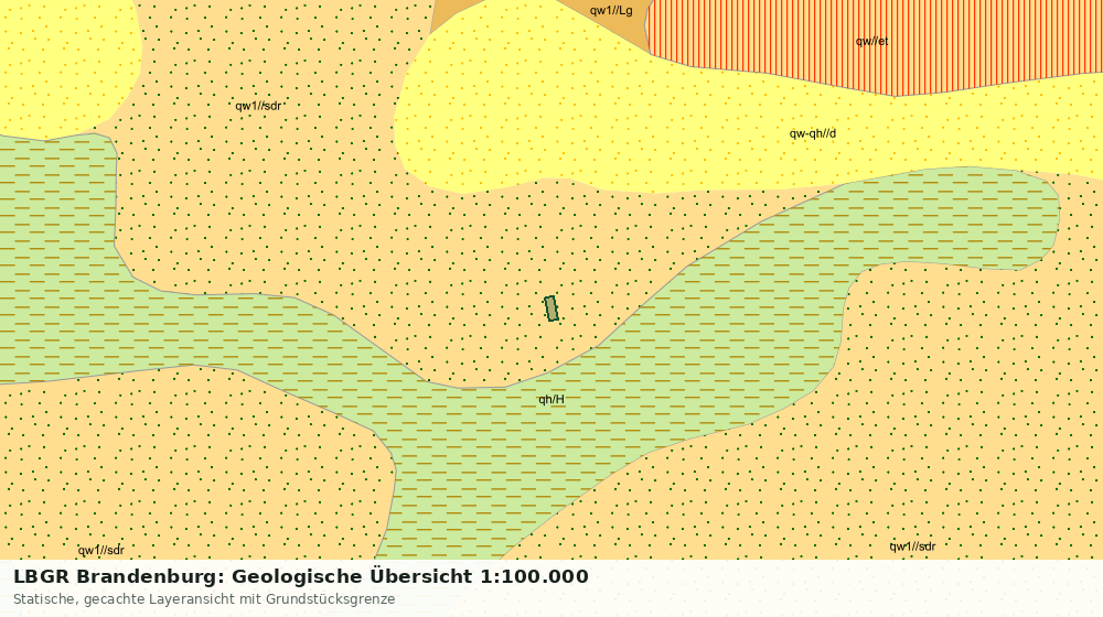 Statische Kartenansicht: LBGR Brandenburg: Geologische Übersicht 1:100.000