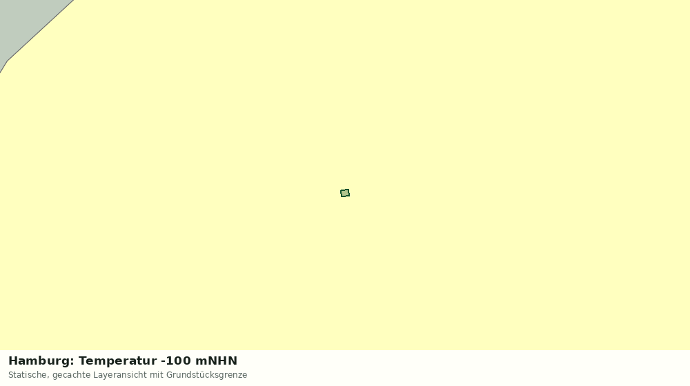 Statische Kartenansicht: Hamburg: Temperatur -100 mNHN