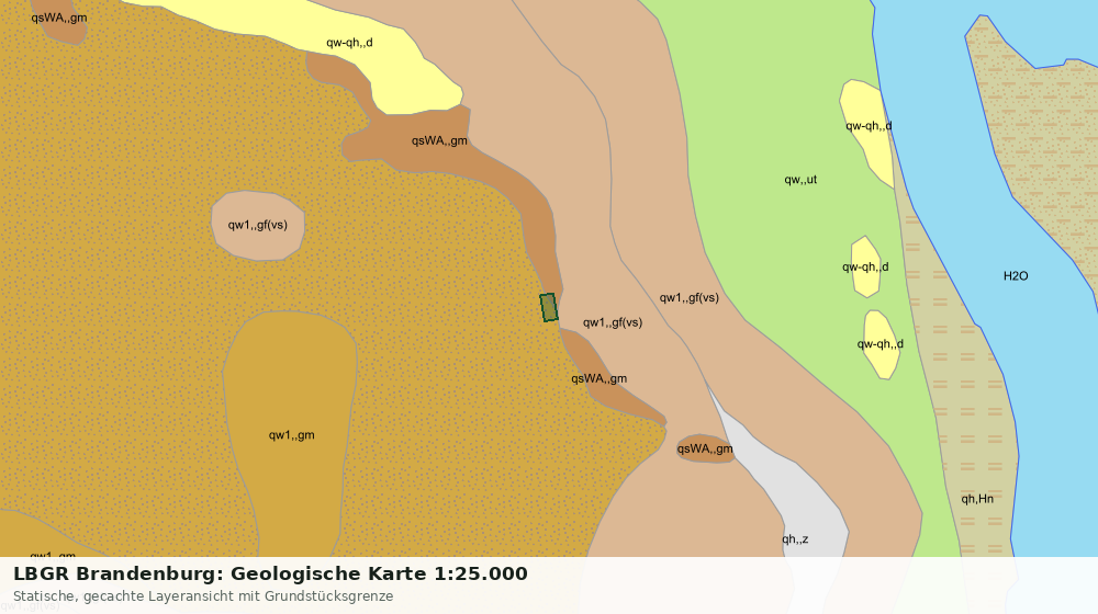 Statische Kartenansicht: LBGR Brandenburg: Geologische Karte 1:25.000