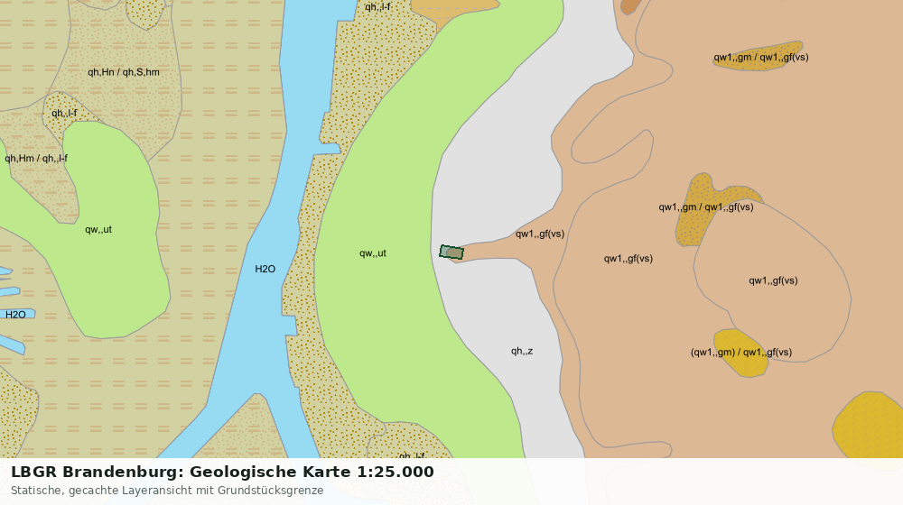 Statische Kartenansicht: LBGR Brandenburg: Geologische Karte 1:25.000