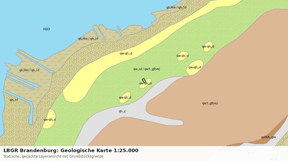 Statische Kartenansicht: LBGR Brandenburg: Geologische Karte 1:25.000