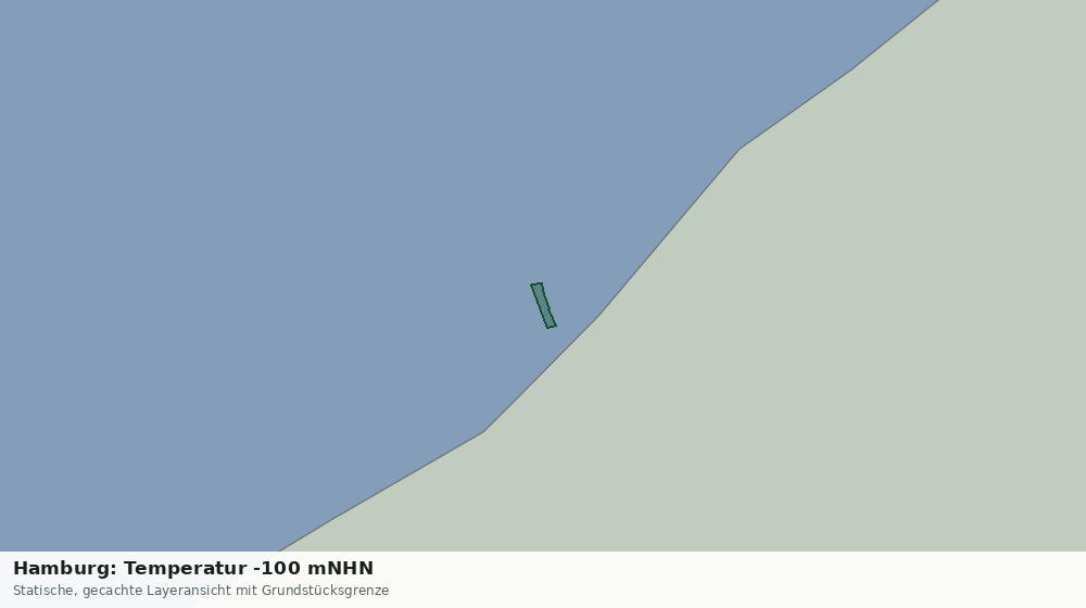 Statische Kartenansicht: Hamburg: Temperatur -100 mNHN