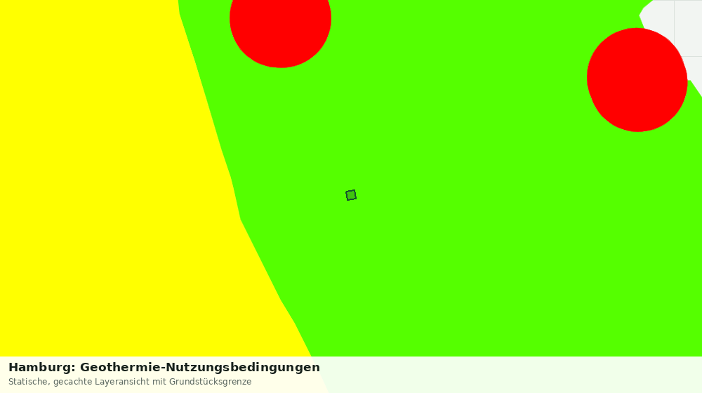 Statische Kartenansicht: Hamburg: Geothermie-Nutzungsbedingungen