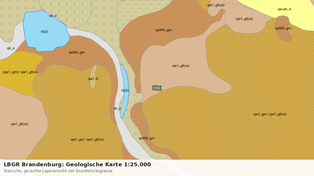 Statische Kartenansicht: LBGR Brandenburg: Geologische Karte 1:25.000