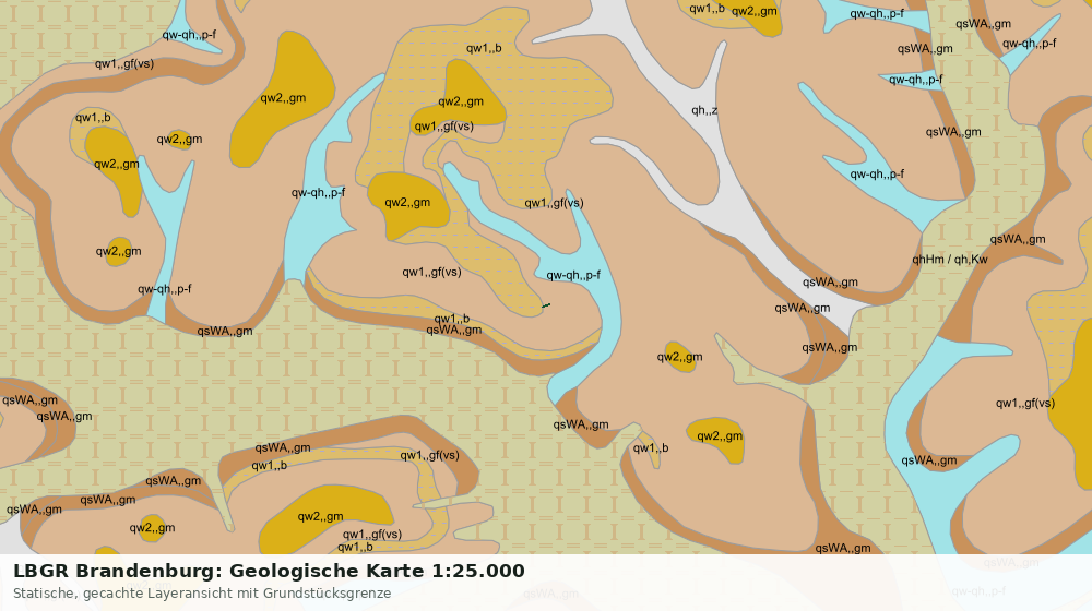 Statische Kartenansicht: LBGR Brandenburg: Geologische Karte 1:25.000