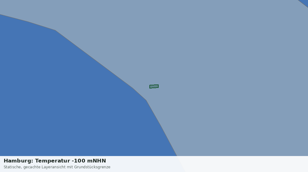 Statische Kartenansicht: Hamburg: Temperatur -100 mNHN