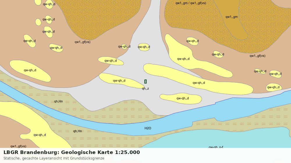 Statische Kartenansicht: LBGR Brandenburg: Geologische Karte 1:25.000