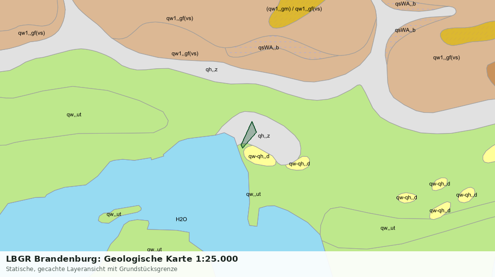 Statische Kartenansicht: LBGR Brandenburg: Geologische Karte 1:25.000