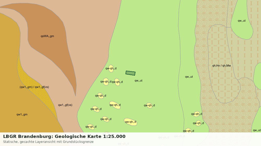 Statische Kartenansicht: LBGR Brandenburg: Geologische Karte 1:25.000