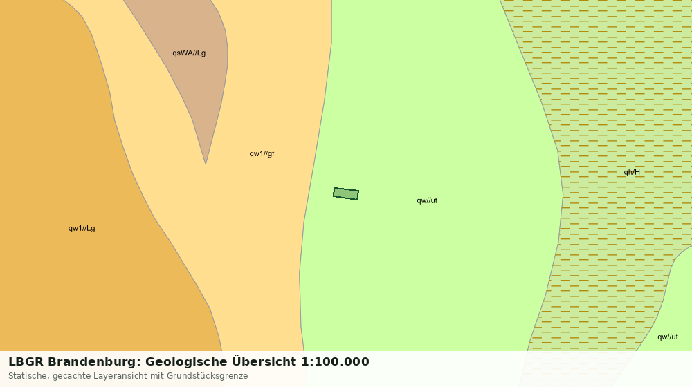 Statische Kartenansicht: LBGR Brandenburg: Geologische Übersicht 1:100.000