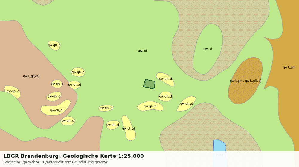 Statische Kartenansicht: LBGR Brandenburg: Geologische Karte 1:25.000