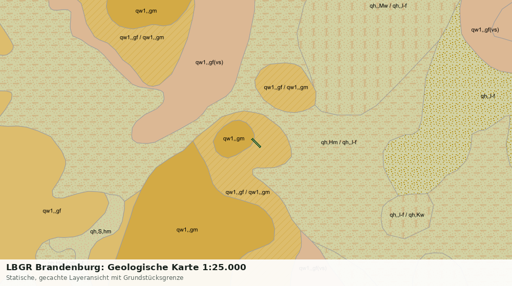 Statische Kartenansicht: LBGR Brandenburg: Geologische Karte 1:25.000
