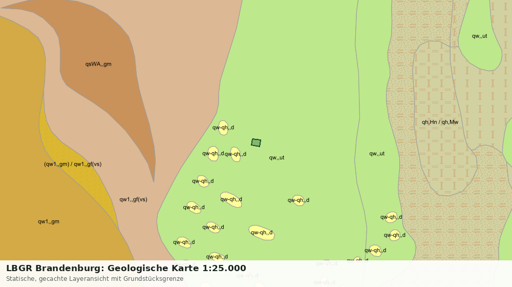 Statische Kartenansicht: LBGR Brandenburg: Geologische Karte 1:25.000