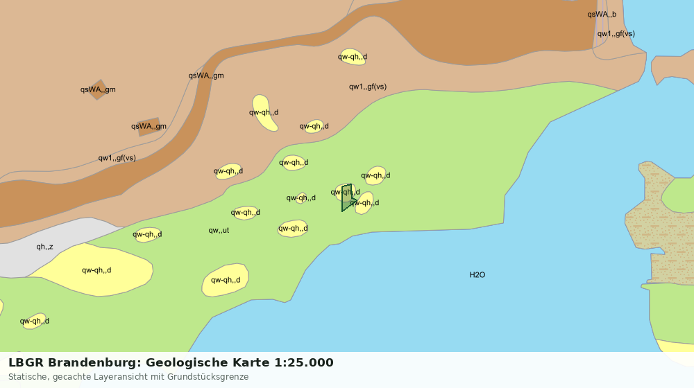 Statische Kartenansicht: LBGR Brandenburg: Geologische Karte 1:25.000