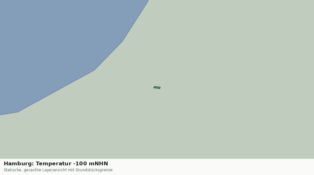 Statische Kartenansicht: Hamburg: Temperatur -100 mNHN