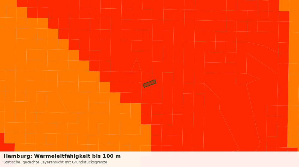 Statische Kartenansicht: Hamburg: Wärmeleitfähigkeit bis 100 m
