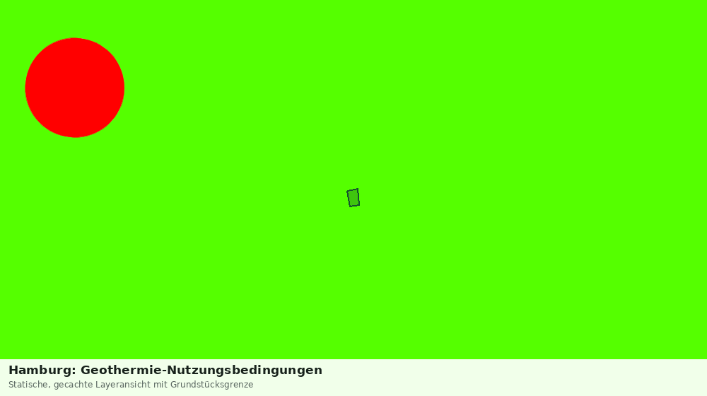 Statische Kartenansicht: Hamburg: Geothermie-Nutzungsbedingungen