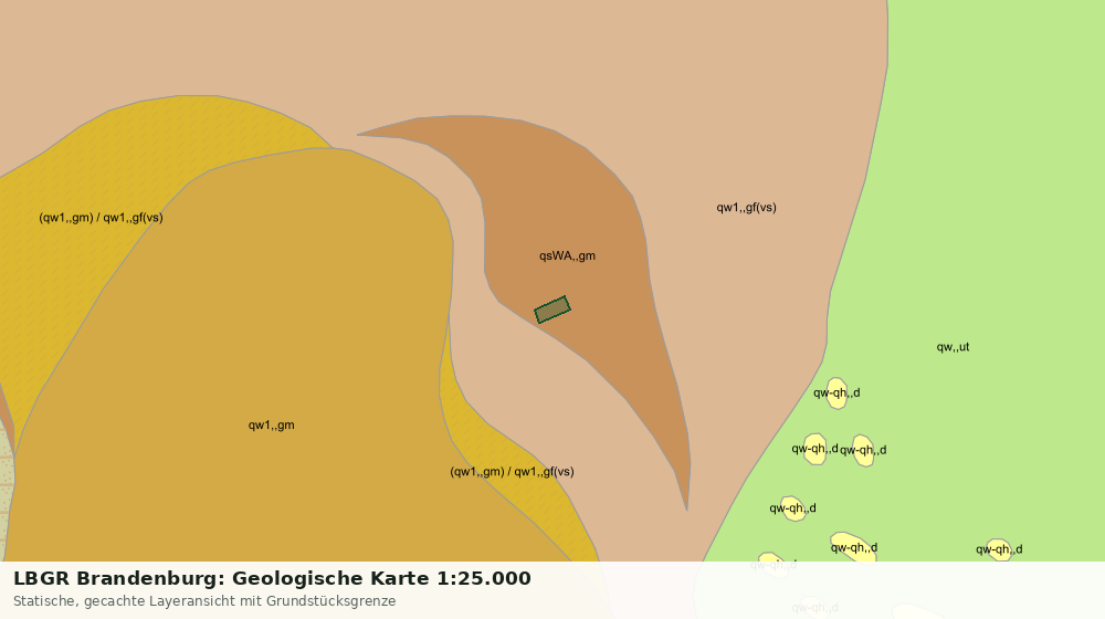 Statische Kartenansicht: LBGR Brandenburg: Geologische Karte 1:25.000