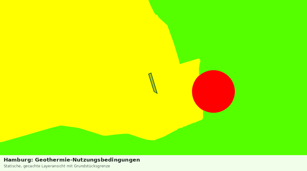 Statische Kartenansicht: Hamburg: Geothermie-Nutzungsbedingungen