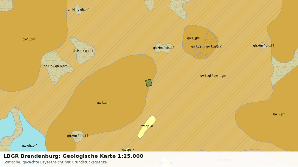 Statische Kartenansicht: LBGR Brandenburg: Geologische Karte 1:25.000