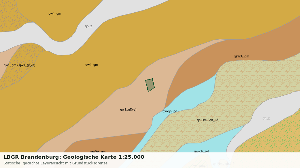 Statische Kartenansicht: LBGR Brandenburg: Geologische Karte 1:25.000