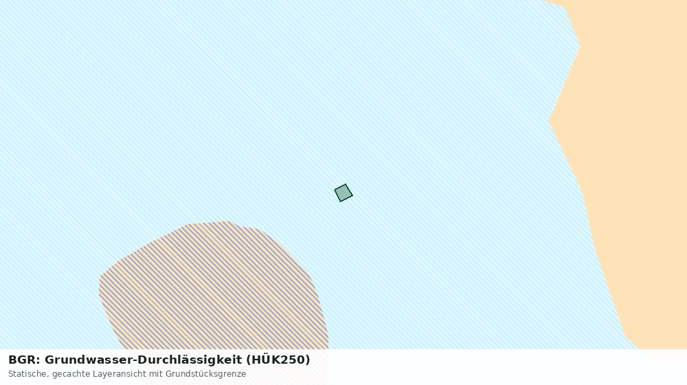 Statische Kartenansicht: BGR: Grundwasser-Durchlässigkeit (HÜK250)