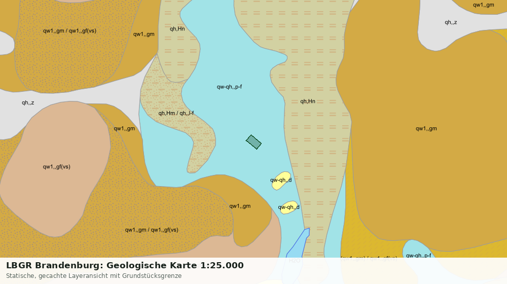 Statische Kartenansicht: LBGR Brandenburg: Geologische Karte 1:25.000