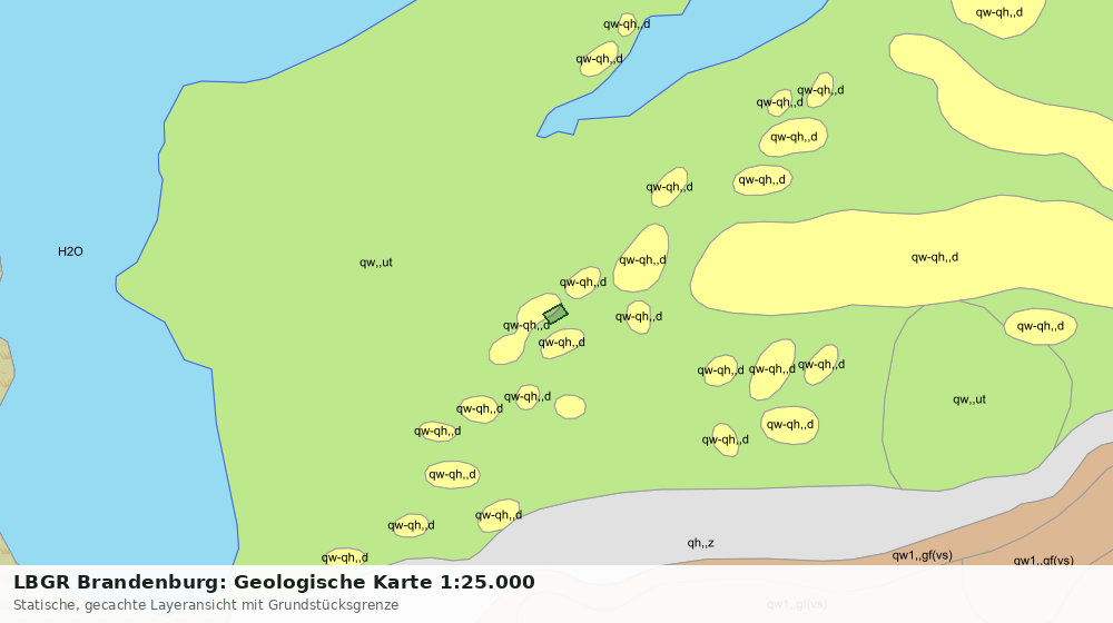 Statische Kartenansicht: LBGR Brandenburg: Geologische Karte 1:25.000