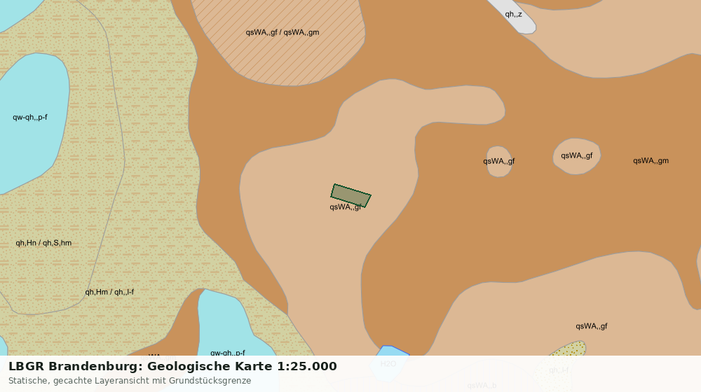 Statische Kartenansicht: LBGR Brandenburg: Geologische Karte 1:25.000
