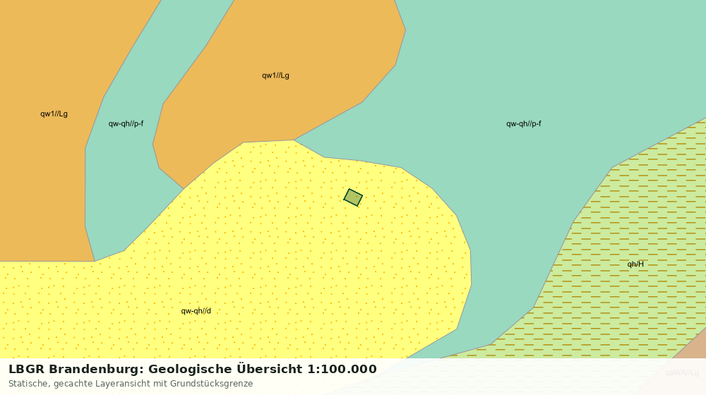 Statische Kartenansicht: LBGR Brandenburg: Geologische Übersicht 1:100.000