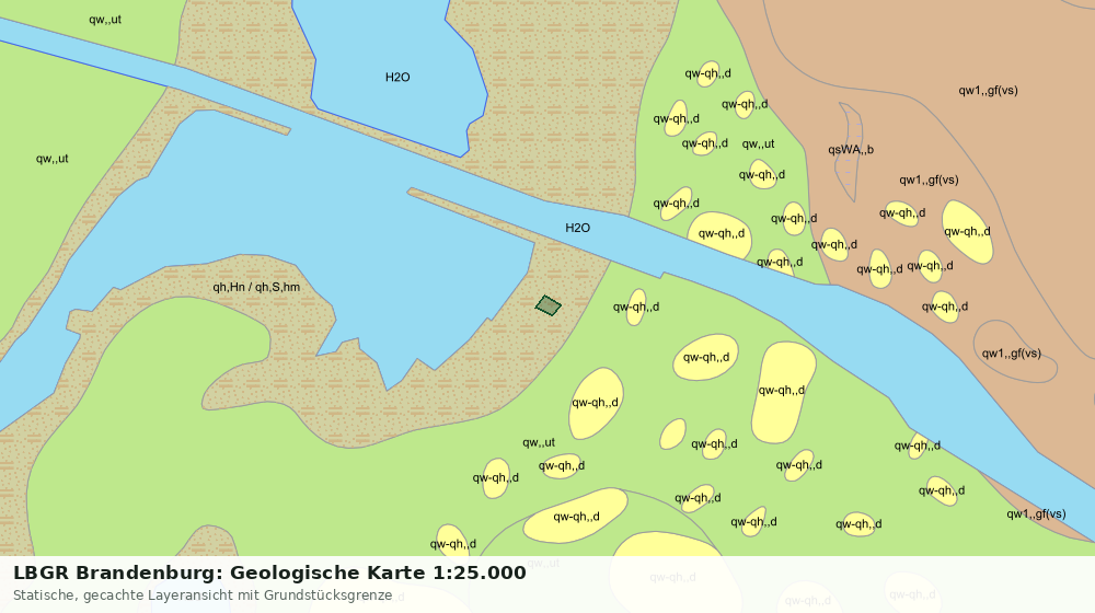 Statische Kartenansicht: LBGR Brandenburg: Geologische Karte 1:25.000