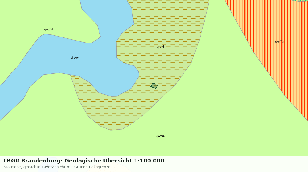 Statische Kartenansicht: LBGR Brandenburg: Geologische Übersicht 1:100.000