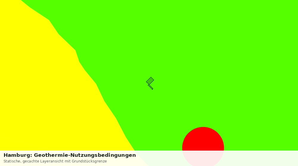 Statische Kartenansicht: Hamburg: Geothermie-Nutzungsbedingungen