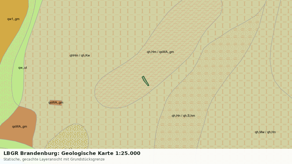Statische Kartenansicht: LBGR Brandenburg: Geologische Karte 1:25.000