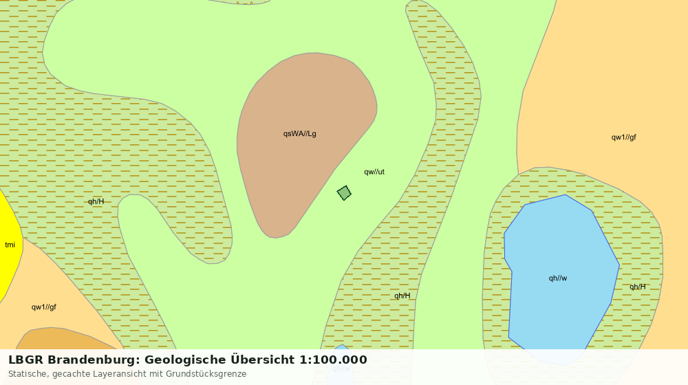 Statische Kartenansicht: LBGR Brandenburg: Geologische Übersicht 1:100.000