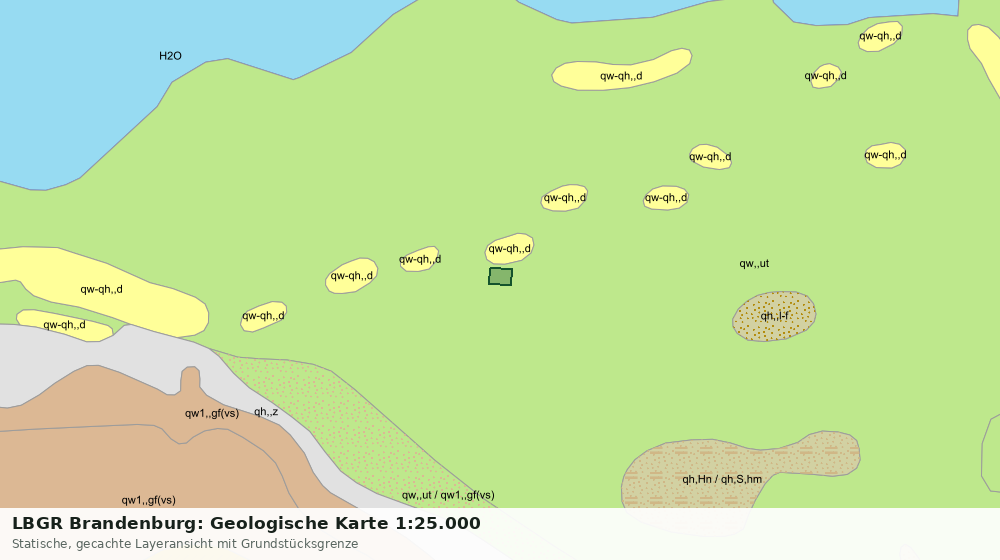 Statische Kartenansicht: LBGR Brandenburg: Geologische Karte 1:25.000