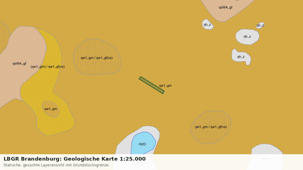 Statische Kartenansicht: LBGR Brandenburg: Geologische Karte 1:25.000