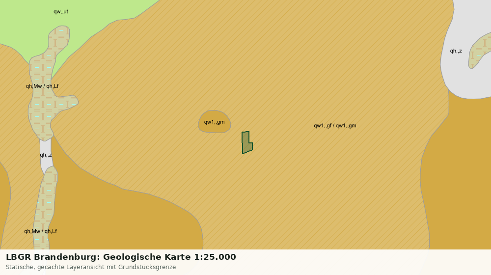 Statische Kartenansicht: LBGR Brandenburg: Geologische Karte 1:25.000