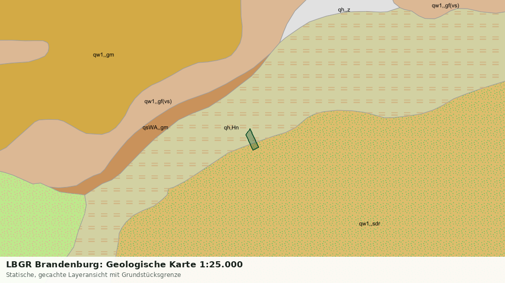 Statische Kartenansicht: LBGR Brandenburg: Geologische Karte 1:25.000