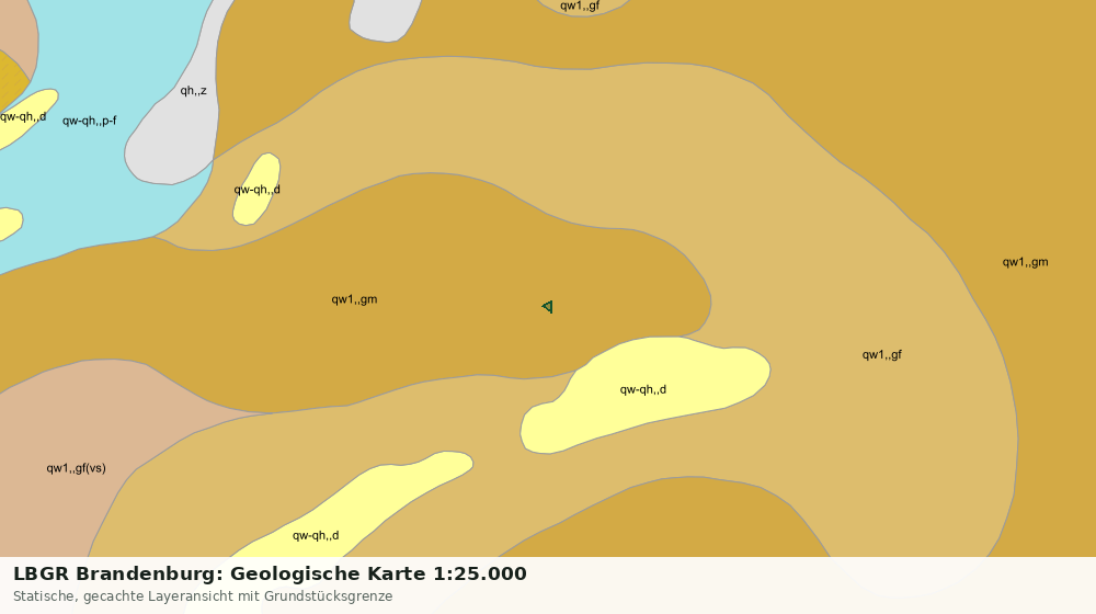 Statische Kartenansicht: LBGR Brandenburg: Geologische Karte 1:25.000