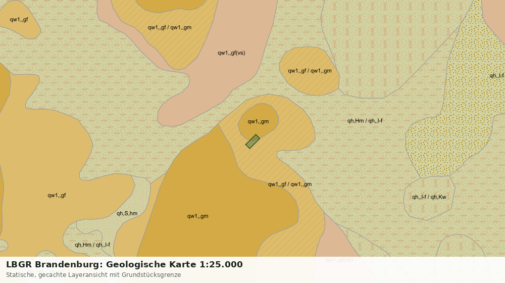 Statische Kartenansicht: LBGR Brandenburg: Geologische Karte 1:25.000